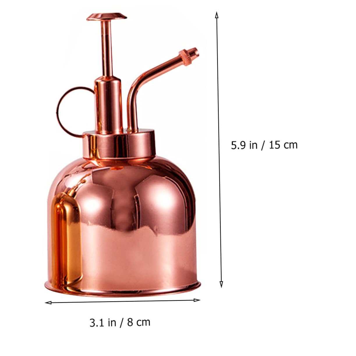 INOOMP Vintage Edelstahl Pflanzenspritze 300ml Roségold Kleine Gießkanne Mit Sprühpumpe Für Zimmer Und Gartenpflanzen Luftbefeuchtung Blumenpflege Terrassenbewässerung