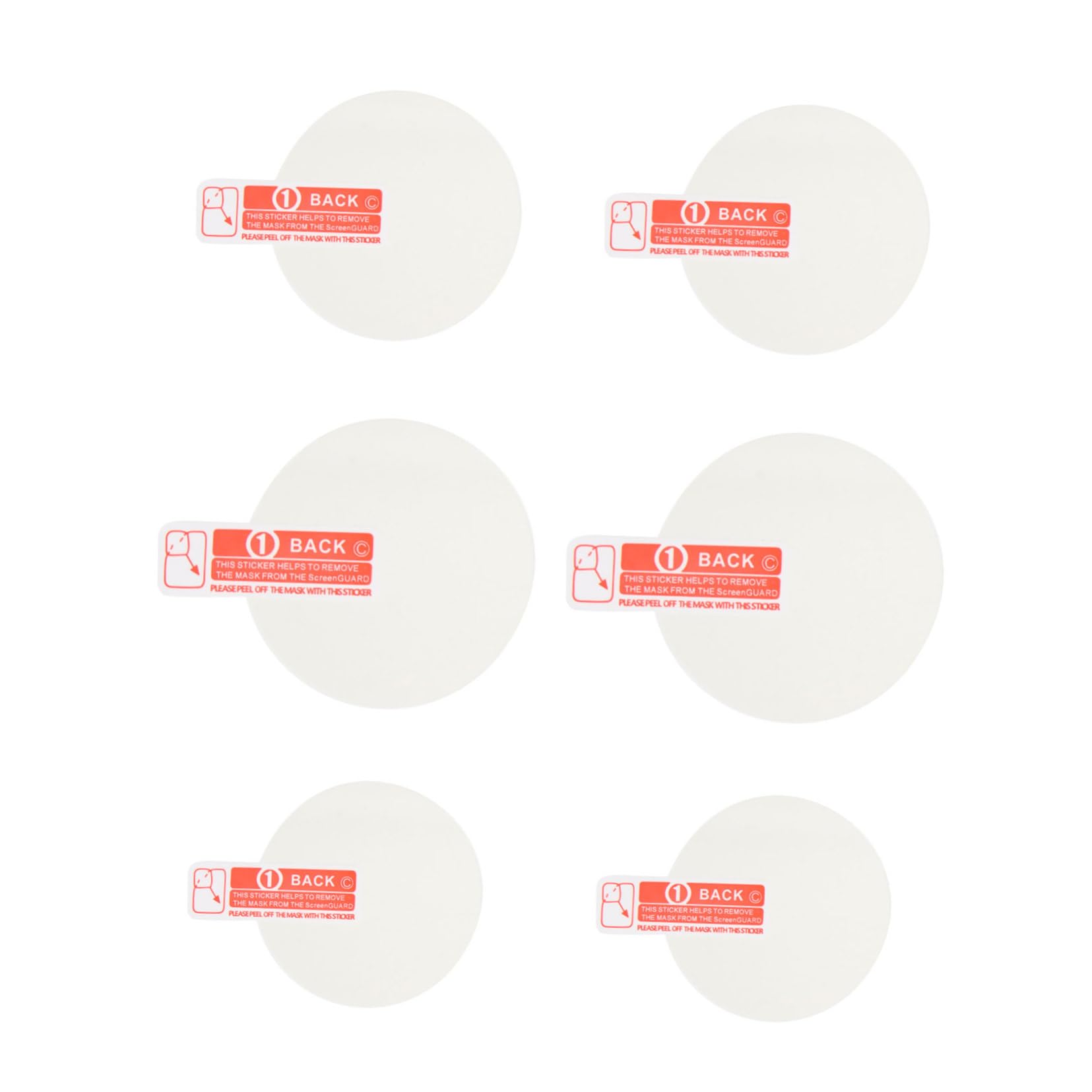 BESTonZON Watch Screen Accessory 6pcs Watch Film Tempered Glass Protection Cap Wear-resistant Watch Film