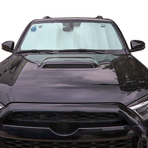 RT-TCZ Car Windshield Sun Shade Front Window Sunshade Foldable Sun Visor Sunscreen for Toyota 4Runner TRD Pro Off-Road 2017 UP
