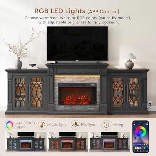 Electric Fireplace TV Stand Modern