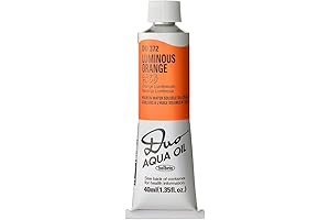 HOLBEIN Duo Aqua Water Soluble Oils, Luminous Orange, 40ml Tube