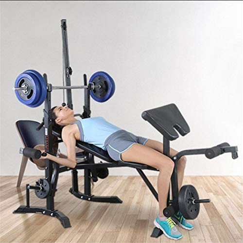 UPDD Adjustable Olympic Weight Bench with Strength Training Benchesand and Squat Rack Stand for Proffesional Fitness Home Use Indoor Exercise【US Stock】