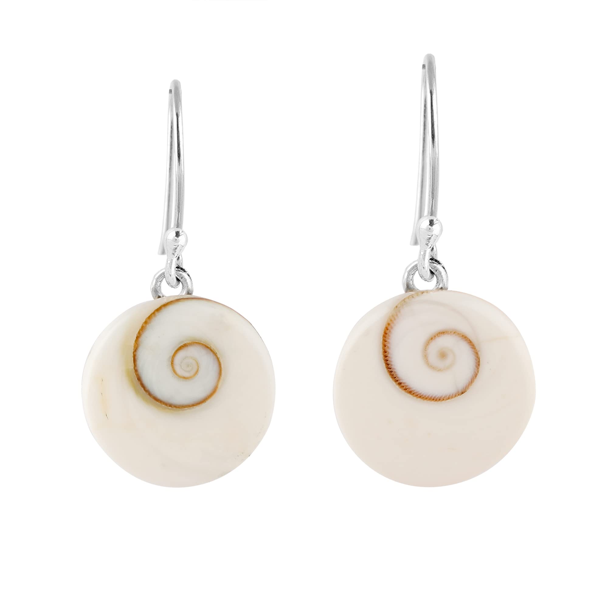 DEVMUKTIGenuine Shiva Eye Round Shape Gemstone Dangling Earring, 925 Sterling Silver Designer Earrings, Boho Handmade Jewelry, Birthstone, Elegant Statement Girls Earring, Birthday Gift