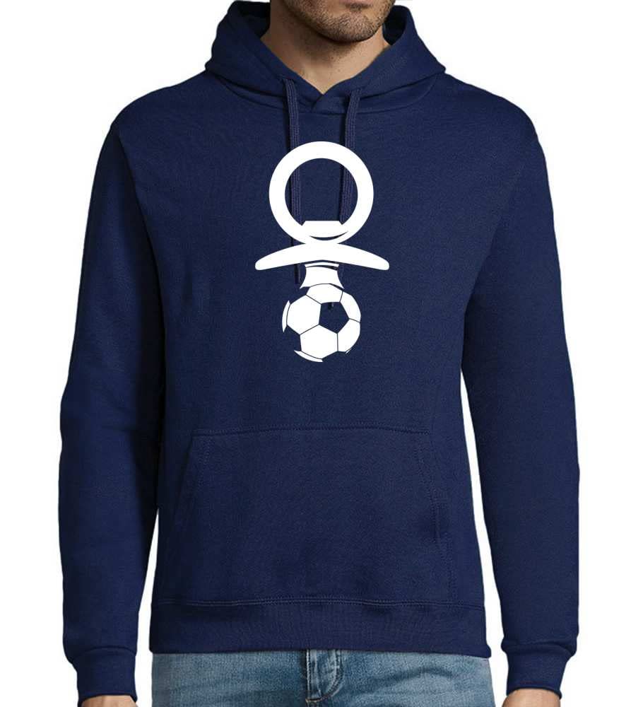 Piłka nożna smoczek, męska bluza z kapturem, grantowy, 4XL