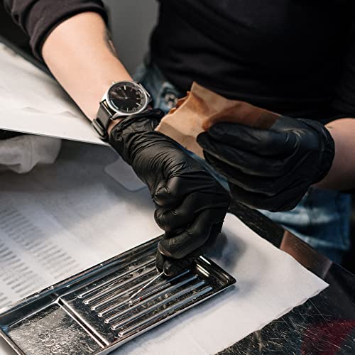 image for Schneider Black Vinyl Exam Gloves, 4mil, Disposable Gloves Latex-Free,