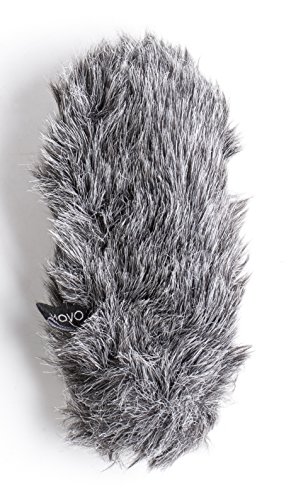 Movo WS-G8 Furry Outdoor Microphone Windscreen Muff Custom Fit for Rode VideoMic Pro (Dark Gray)