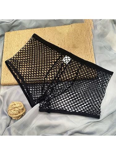 Men's Mesh Breathable Underwear,Low-waist Design Paired With Transparent And Sexy Orange Underpants