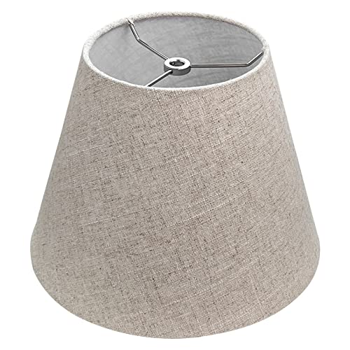 Tootoo Star Barrel White Small Lamp Shade for Table Floor Lamps Replacement, 6x10x7.5 Inch, Fabric Cloth,Spider Model (Brown)