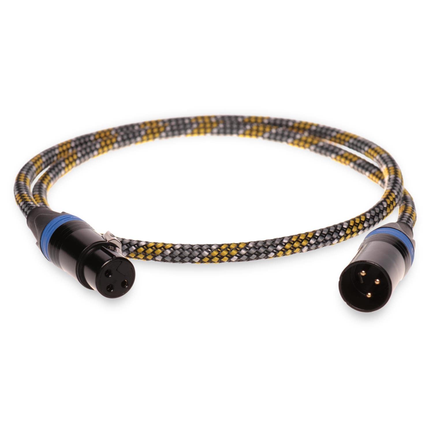 Aperion Audio Symmetrisches XLR-Kabel für High-End-Audio/Heimkino-Systeme, Stecker aus reinem Kupfer und robuste Abschirmung – XLR-Stecker auf XLR-Buchse (einzeln) (91 cm)