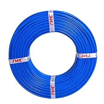 TWC Lite Single Core 10 sqmm Blue Electrical Wire - FR PVC Insulated 10 sqmm Home Electrical Wire - 10 sqmm Blue wire 90 meter Cables - wiring Homes Buildings - Industrial Wire Cable - Home wire Cables