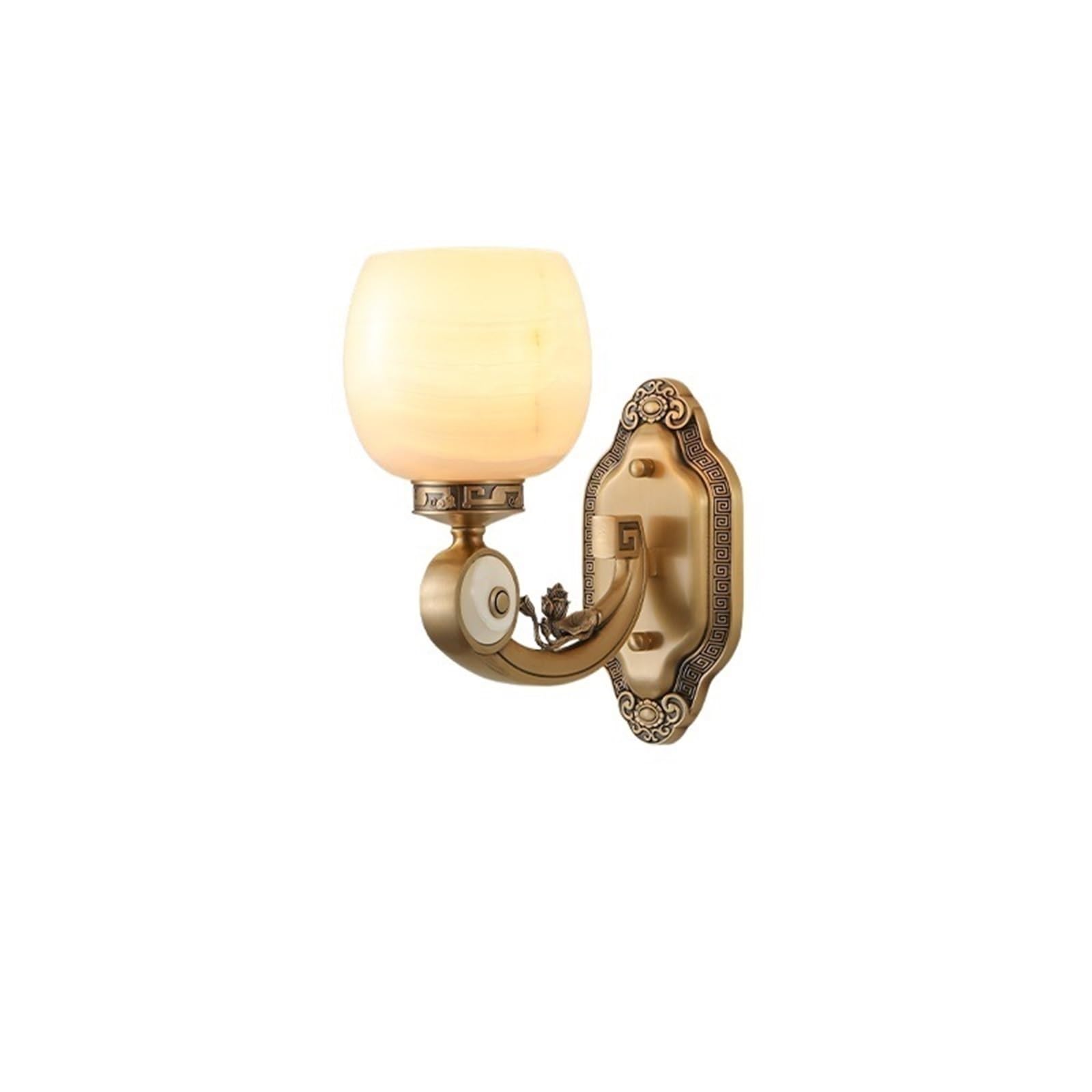 ZENY896V Bedroom Copper Marble Living Room Decorative Lamp Stair Modern Chinese Jade Bedside Wall Wall Sconce