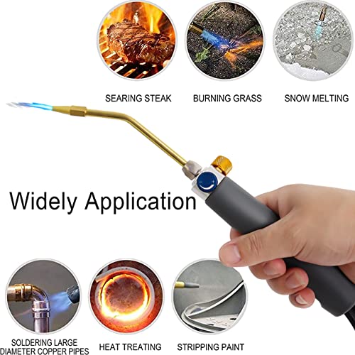 Propane Oxygen Torch Kit Compatible With Blue-Fire, Map-P Gas Torch With Cylinders Metal Stand For Soldering, Welding, Heating, Oxy Propane Heat Torch Kit #TOP2