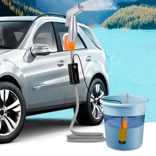 Ducha portátil ducha camping bomba de ducha eléctrica ducha para excursión y mochila miniatura 6