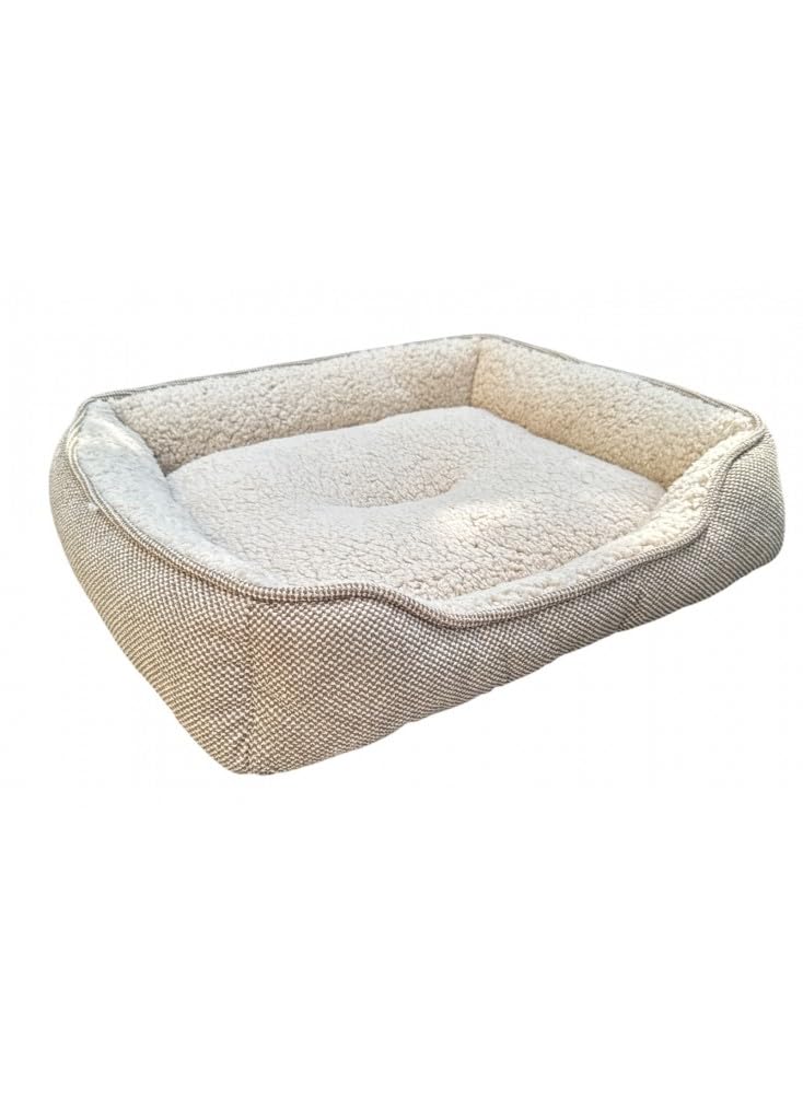 Panier pour chien avec coussin mouton Mon ami Luki pour salon cosy