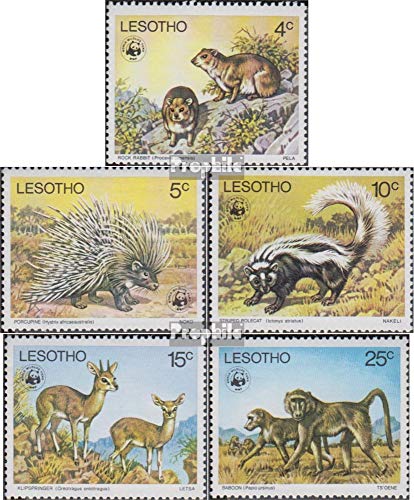 Prophila Collection Lesotho Michel.-No..: 228-232 (Completa Edizione) 1977 in Via di estinzione Specie (Francobolli per i Collezionisti) Altri mammiferi