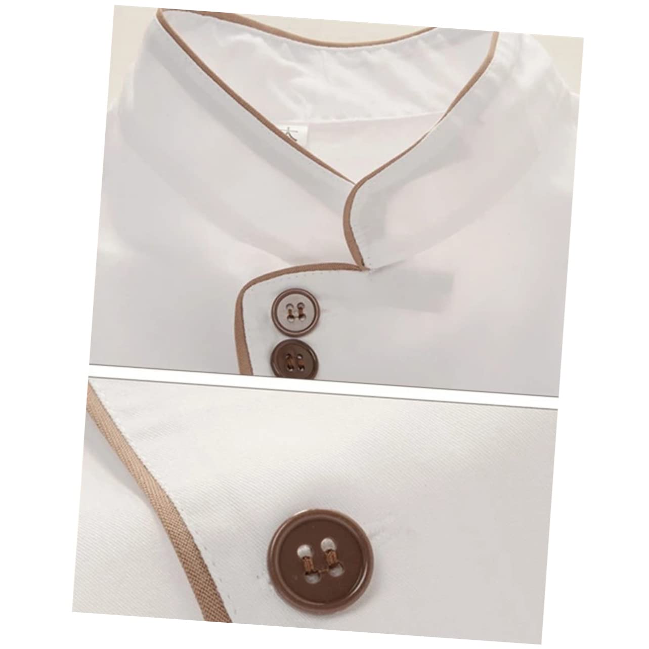 Beavorty Unisex Short Sleeve Chef Coat White Casual Loose Catering Shirt for Restaurant and Bakery Breathable Wearproof Chef Apparel for Food Service Staff