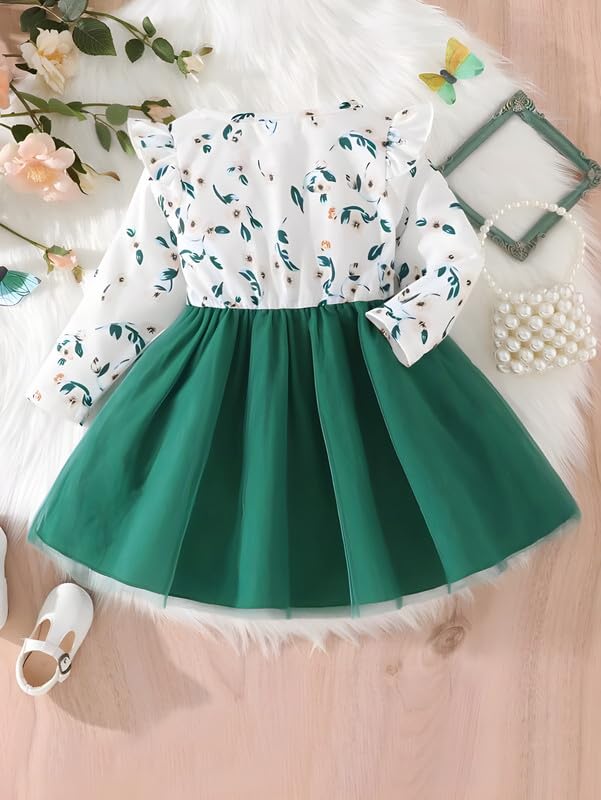 Image of Niren Enterprise Hen Floral Printed Baby Girl Frock