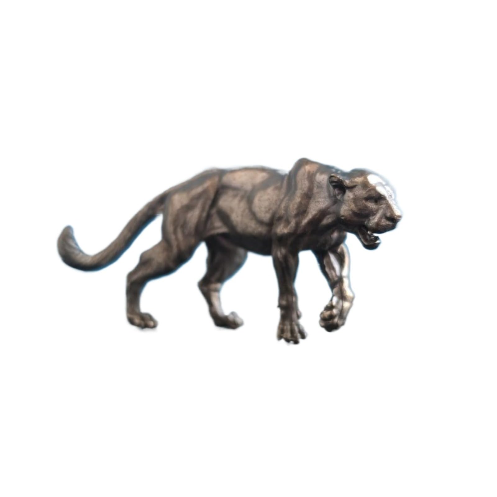 NGDFGR Brass Black Realistic Animal Leopard Miniature Figurines,Metal African Cheetah Statue Sculpture Crafts Collection Desktop Ornament Home Sand Table Bonsai Micro Landscape