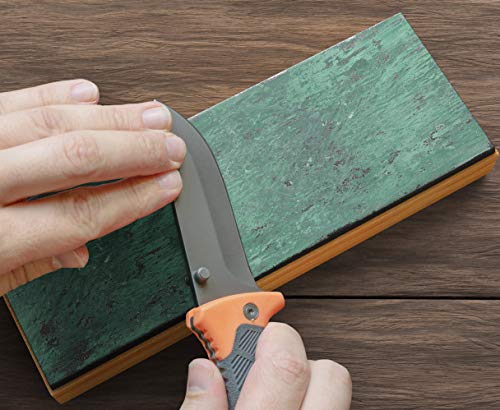 Sharp Pebble Classic Leather Strop Kit With Polishing Compound- Knife Stropping Block For Sharpening & Honing- Knives, Straight Razor, Woodcarving Chisels - With Ebook #TOP3