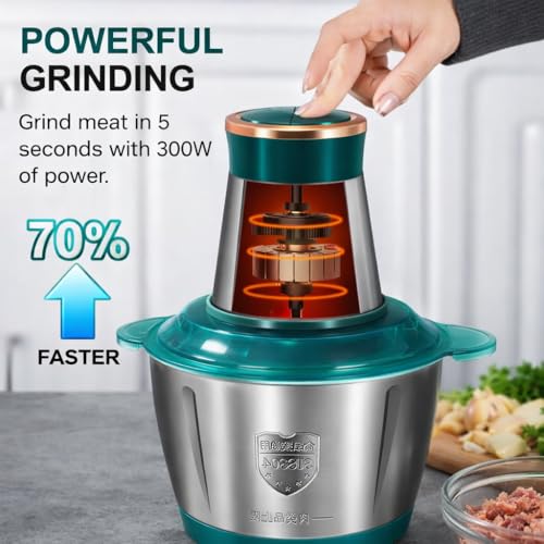 YZJSM 300W Electric Food Chopper for Kitchen Prep - Image 2