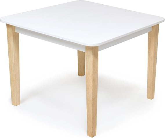 Mentari Toys - Kids Table and Chair Set - Wooden Easy Clean Table and 2 Animal Themed Chairs - Childrens Playroom, Classroom Furniture - Sturdy Set for Play and Learning - Age 3+