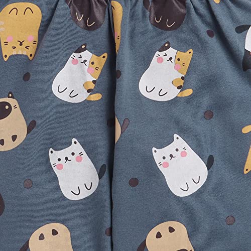 Image of Hopscotch Unisex Kid Cotton Printed Top And Pajama Set