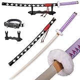 Death Surgeon Trafalgar D Water Law Replica Swords,Trafalgar D Water Law Role Play Accessories,With Display Stand and Belt,for Role-Playing and Collection