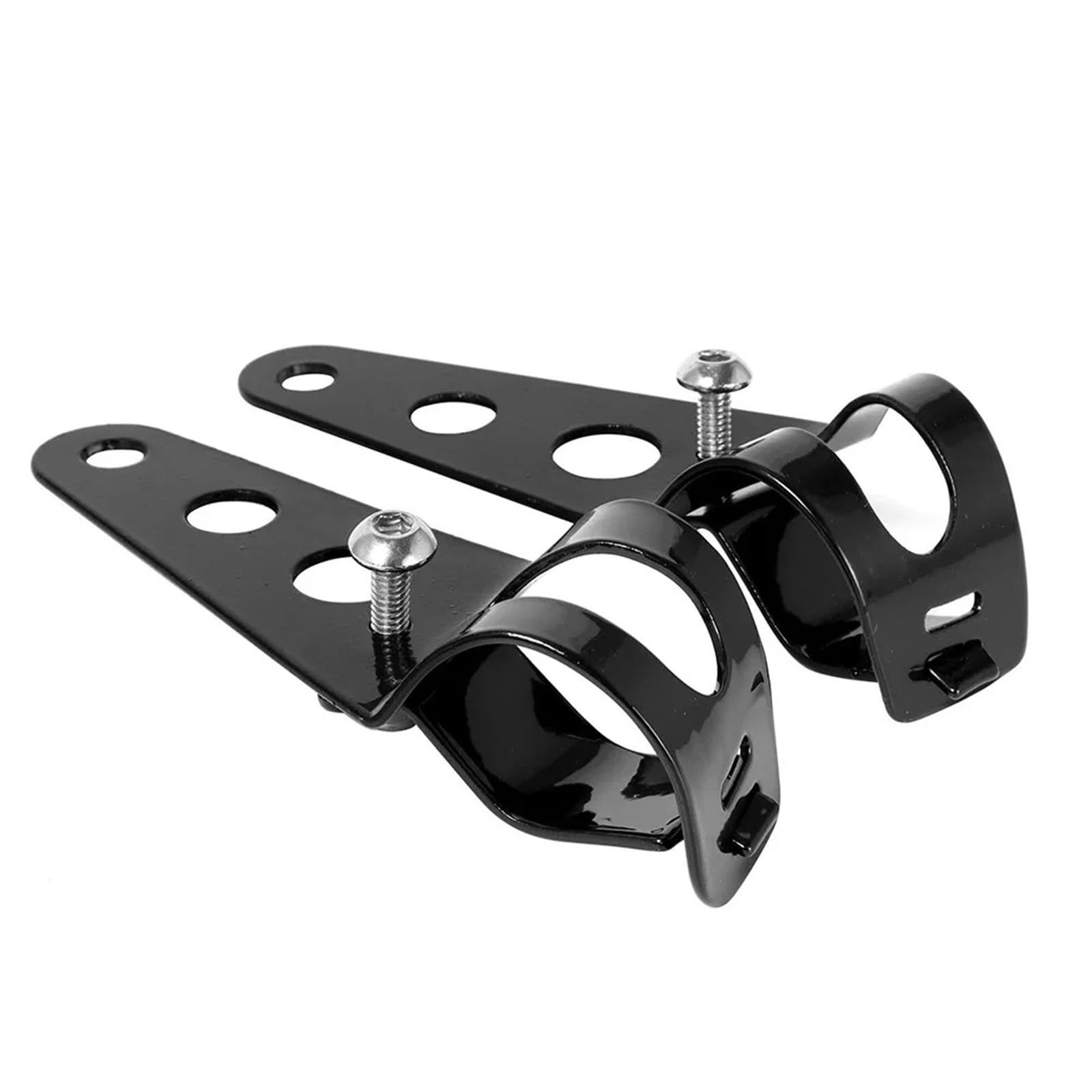 Poausjwy Silvery 35Mm-43Mm Rack Roll Cage Motorcycle Headlight Bracket Modification Holder Trestle Front Shock Absorber Material Is Iron Part(Silvery 35Mm-43Mm)