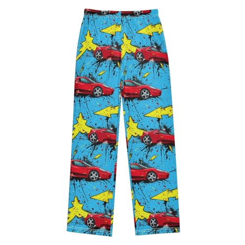 Pajama Bottoms, Pajamas Pant Cars Grunge Lounge Wear Casual Blue Sleep Long Pants Soft Pjs Sleepwear