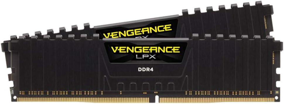 Corsair CMK16GX4M2B3000C15 Vengeance LPX DDR4 3000 MHz C15 XMP 2.0 High Performance Desktop Memory Kit, Black, 16 GB (2 x 8 GB)