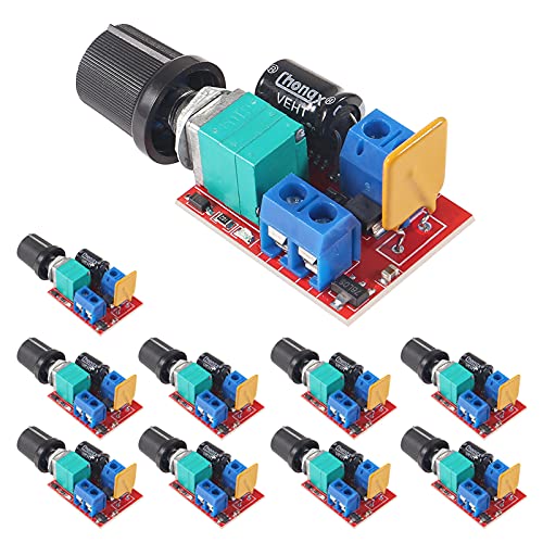 10 Stück Mini DC 3 V 6 V 12 V 24 V 35 V PWM Motor Drehzahlregler Schaltmodul Ultra kleiner LED Dimmer 5 A Cover