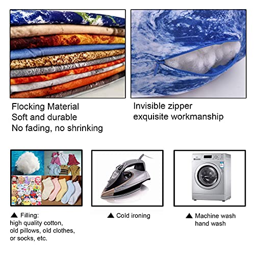 Qupace 11 Pcs Planet Space Pillows Covers for Kids Room,Round Pillow Covers for Living Room,Space Outer Space Cushion Cover for Outdoor,Outdoor Game Pillow Covers by Qupace - Image 5