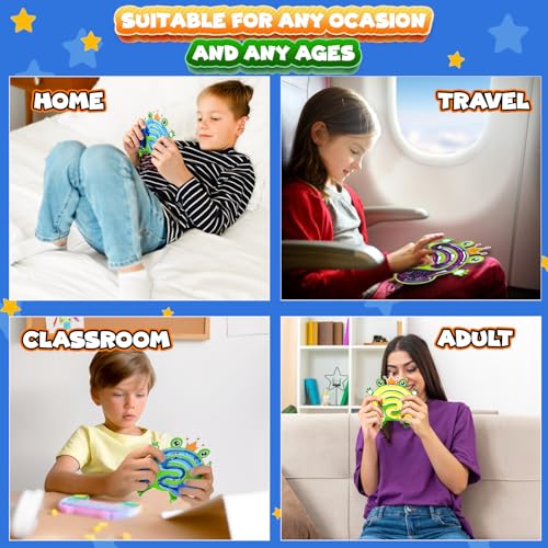 2PCS Sensory Fidget Toys for Kids, Squishy Glitter Leap Frog Toys for Toddlers, Autism Sensory Products Travel Toys, Birthday Gift for Boy Age 3 4 5-7 Year Old, ADHD Calming Toys for Classroom