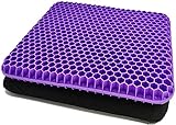Gel seat cushion ,enhanced double-layer non-slip cushion, purple seat cushion, Help in Relieving...
