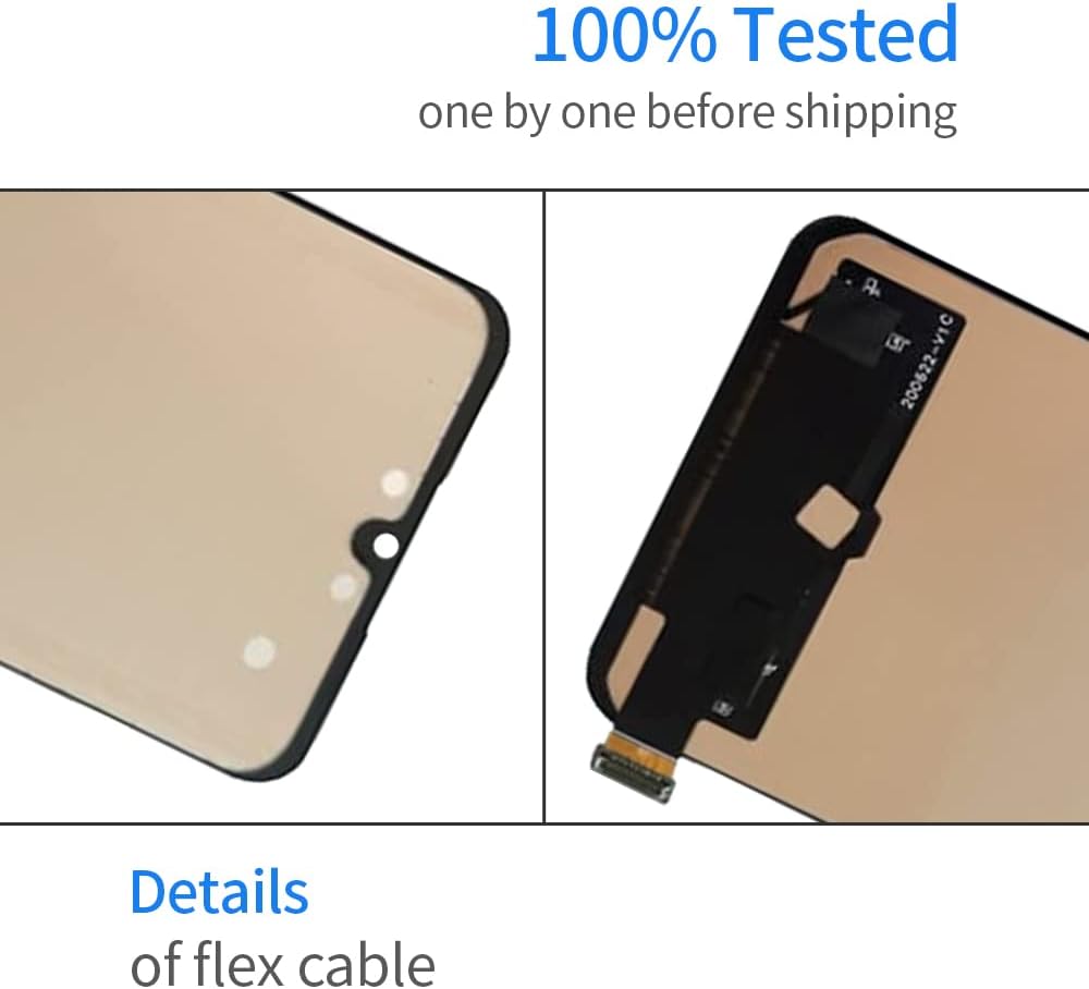 for Oppo Find X2 Lite Screen Replacement [Not Original] for Oppo Find X2 Lite CPH2005 LCD Display Touch Screen Digitizer Full Assembly Repair Parts Kit Blak TFT
