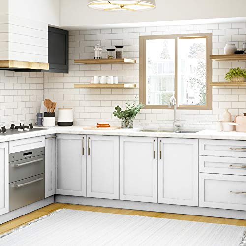 Image of Homease Solid White Wallpaper 24 x 196 inch Thick Matte White Contact Paper Decorative Peel and Stick Wallpaper for Shelf Liner Cabinet Table Door Waterproof Vinyl Self Adhesive Film