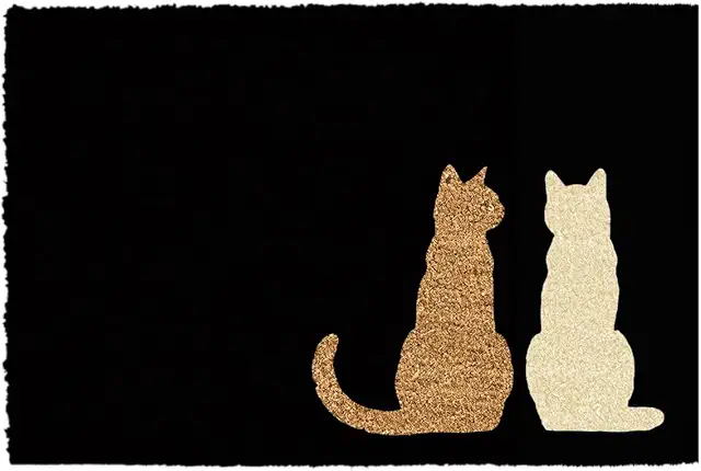 CKB LTD Cat Printed Coir Doormat - Non-Slip Indoor/Outdoor Mat