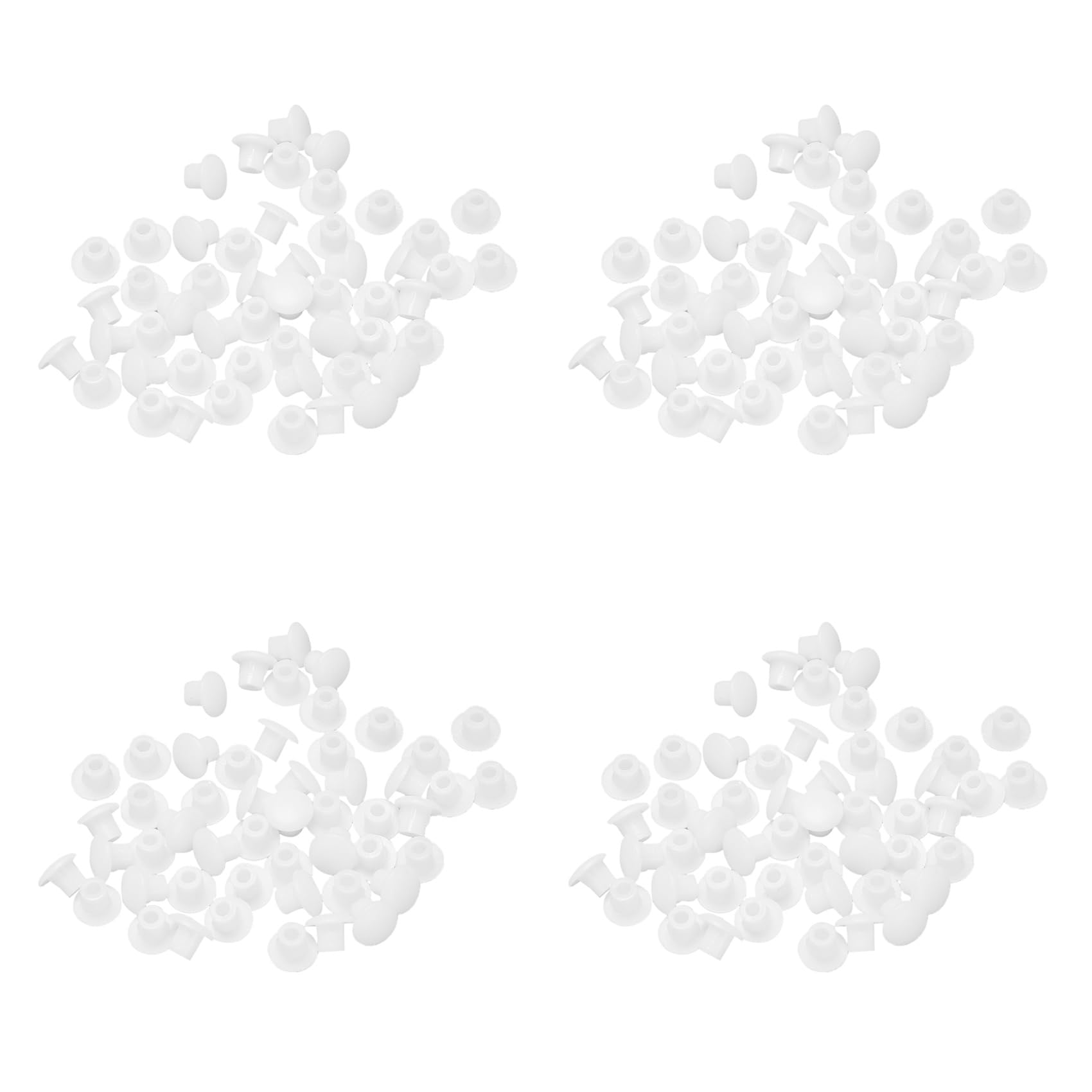 Jnchdghwa White Plastic Round Shaped Cover Cap Lid 200Pcs For 5Mm Dia Hole