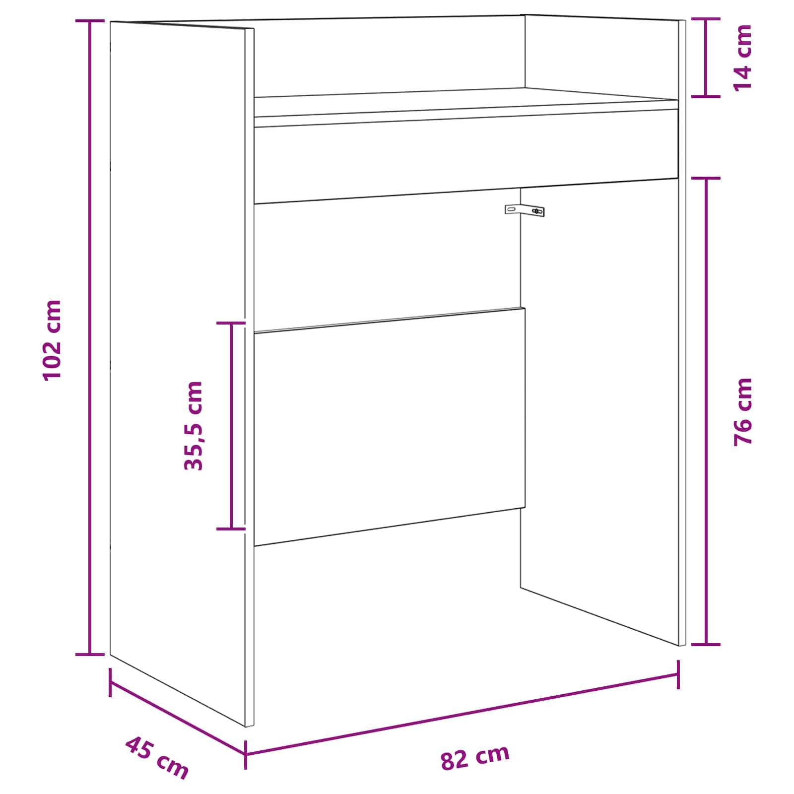 vidaXL Tavolo da DJ bianco, 82 x 45 x 102 cm, in legno di ingegneria, tavolo DJ a forma di U, spazio moderno ed ergonomico, attrezzatura audio multifunzionale, stazione professionale