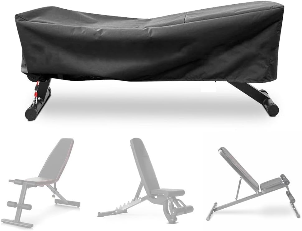 Sit-up Board Cover Adjustable Weight Bench Waterproof Cover Outdoor Indoor Exercise Workout Bench Protective Cover with Drawstring for Weight Bench, Weight Chair, Fitness Bench (60"Lx18"Wx21"H)