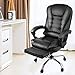 Produktbild BananaB Reclining Executive Chair Chefsessel PU Leder High Back Bürostuhl Ergonomisches Design Büro Liegesessel mit Fußstütze 360 Grad Swivel Schwarz Computer Nickerchen Stuhl
