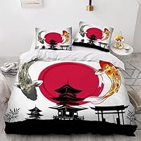 Housse De Couette Samouraï 90x190 Cm - Parure De Lit 1 Personne Microfibre, Motif Guerrier Japonais - 11