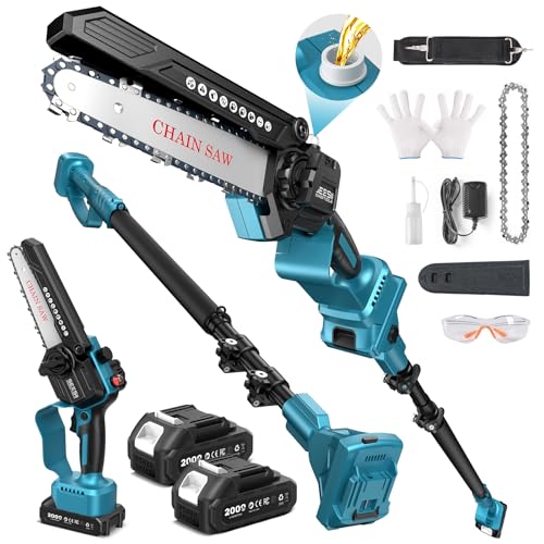 SEESII 高枝チェーンソー 電動コードレス 6インチ 充電式...