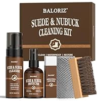 Suede & Nubuck Care Kit, 5-Piece Set with Cleaner, Protector, Suede Brush & Eraser Clean, Microfiber Cloth, Premium Care Kit Protect for Shoes, Boots, Uggs, Furniture, Jackets, Bags and Apparel