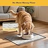 Pieviev Dog Cat Food Bowl Mat, Silicone Waterproof Food Grade Pet Food Mat for Floor, High Raised Edge to Prevent Spills, Non-Slip & Easy Clean Pet Placemat for Dog & Cat Bowls, 24''x16'', Light Gray #3