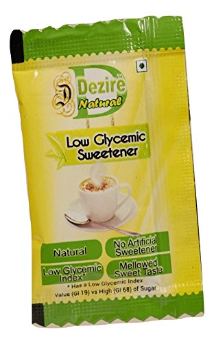 Image of Dezire Natural Low GI Sweetener (GI-19) 3g Sachets | Diabetic-Friendly Low Glycemic Index Sugar Substitute | Each Sachet Equals 1 tsp Sugar | Pack of 90