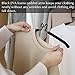CESHUMD Space Saving Hangers for Clothes Detachable 5 Layers Stainless Steel Non-Slip Foam Padded Velvet Skirt Hangers Metal Closet Storage Organizer for Suits Pants Shirts Jeans 5-Tier Black