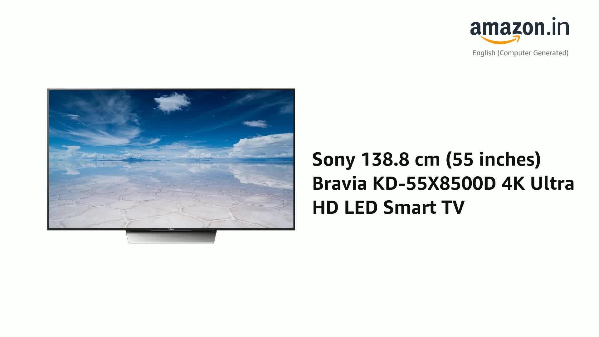 Watch Sony 138.8 cm ﹙55 inches﹚ Bravia KD-55X8500D 4K Ultra HD 