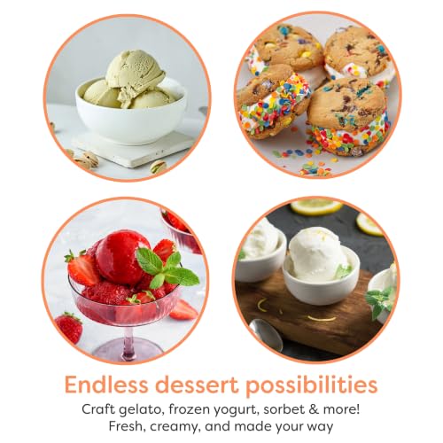 Image of Nostalgia Electric Ice Cream Maker With 6 Qt Capacity - Old Fashioned Ice Cream Machine Makes Frozen Yogurt or Gelato in Minutes- Vintage Wooden Style Ice Cream Maker with Aluminum Canister