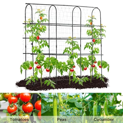 Otosunny MJ-HPZZ180-BLACK Garden Trellis For Climbing Plants Outdoor thumb #3